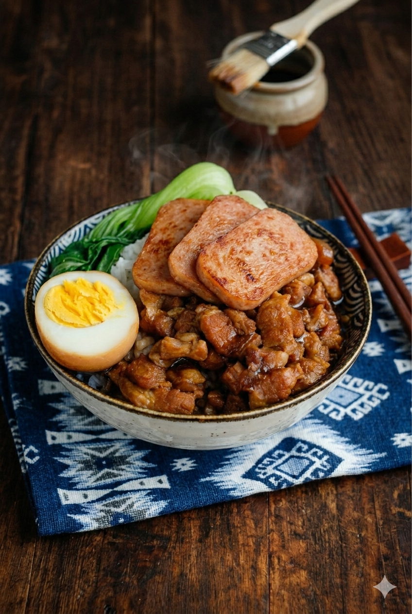 午餐肉滷肉飯