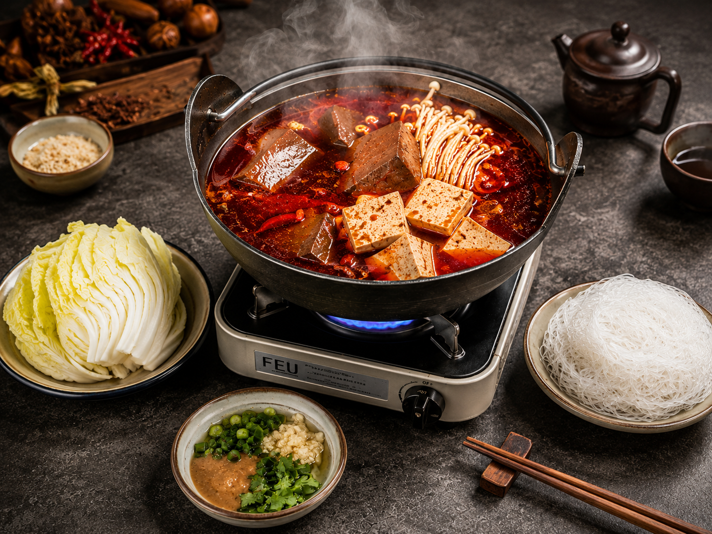 麻辣鴨血豆腐煲